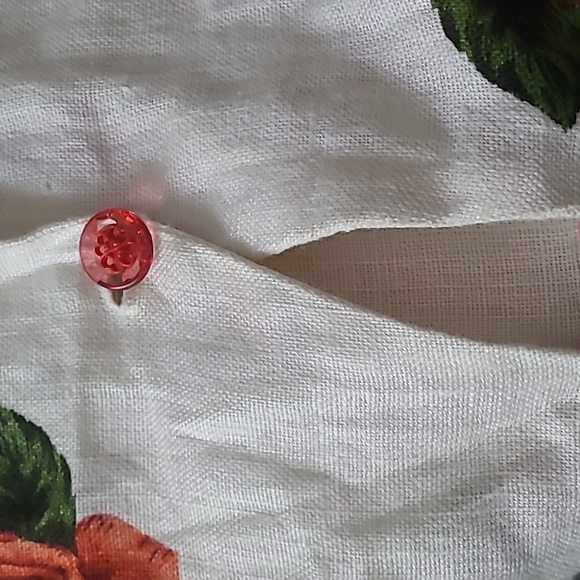 Floral Linen Cropped Jacket - Picture 11 of 11